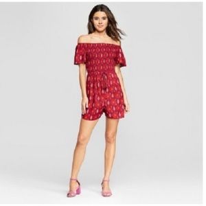 Xhilaration •off the shoulder romper